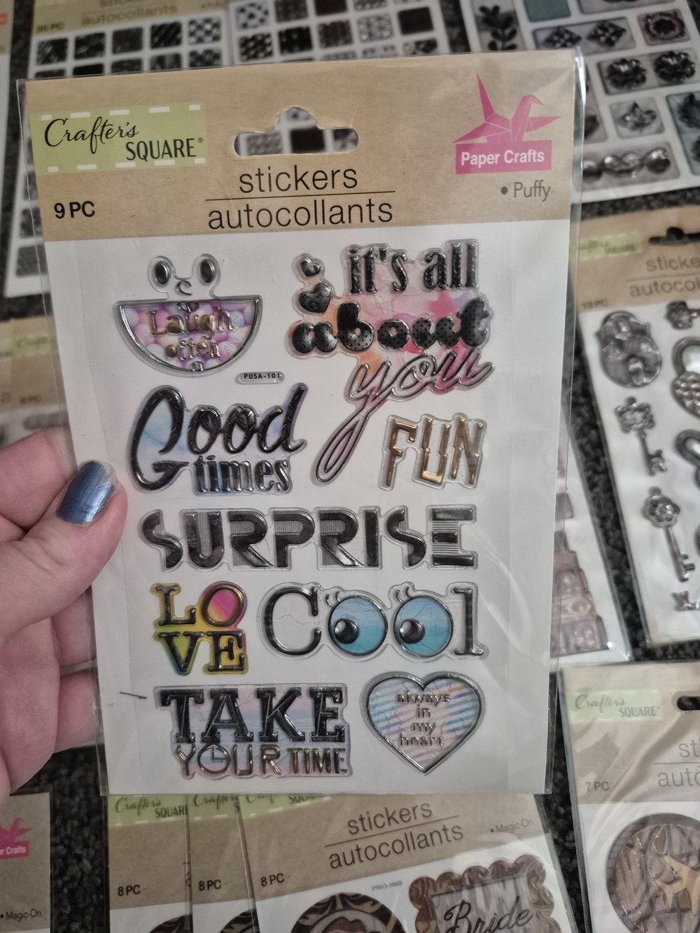 30pc Crafter’s Square Puffy & 3D Sticker Lot - Picture 10 of 16